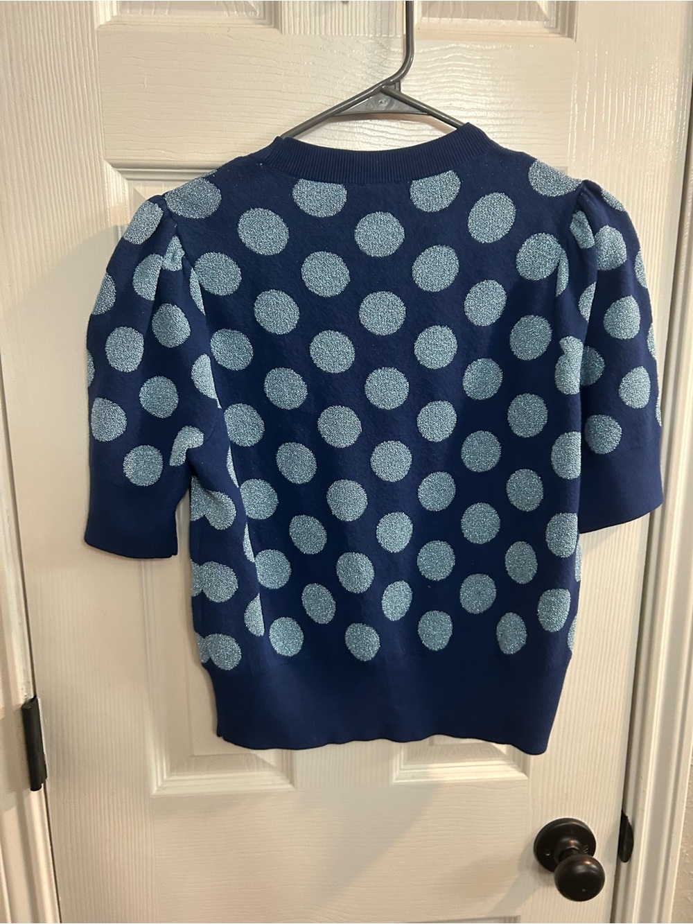 Kate Spade Seaside Dot Riverblue short sleeve sweater size medium - Picture 4 of 5